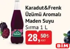 SIRMA KARADUT & FRENK ÜZÜMÜ AROMALI MADEN SUYU 1 L SIRMA KARADUT & FRENK ÜZÜMÜ AROMALI MADEN SUYU 1 L